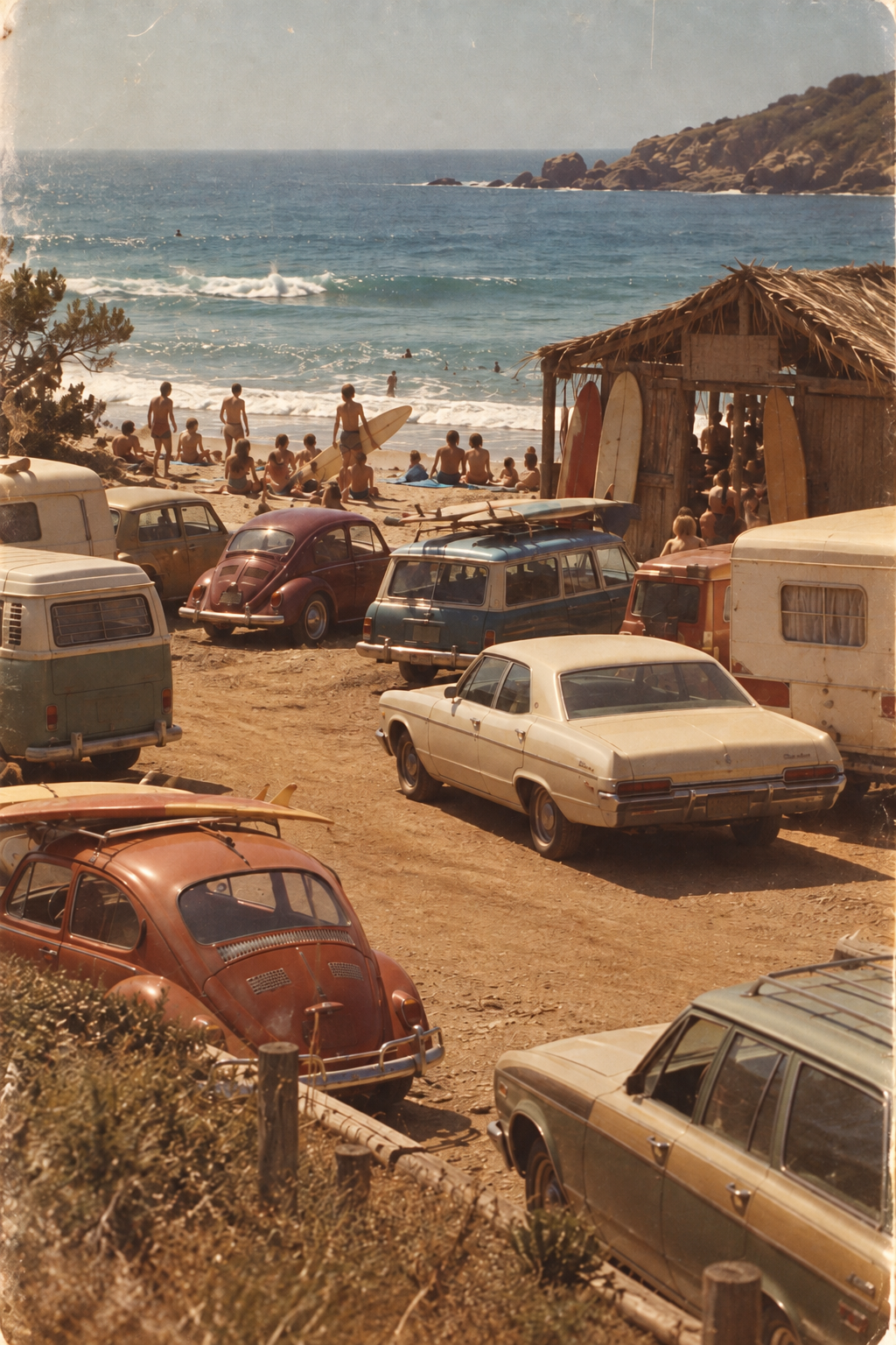 Vintage Malibu surf culture